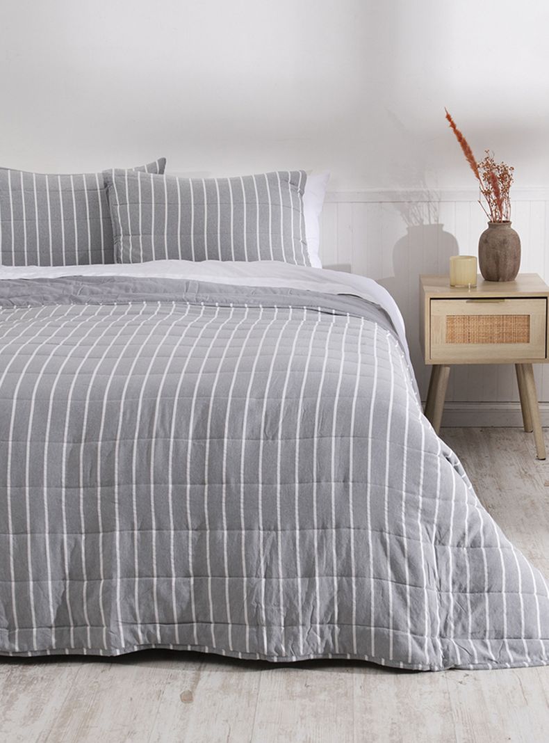 Quilt Palma Cationic 2 Plazas Gris