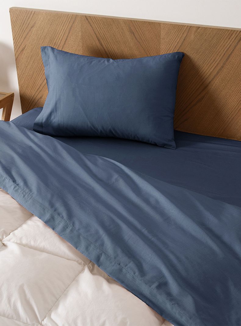 Sábana Percale 250 Hilos 1.5 Plazas Azul