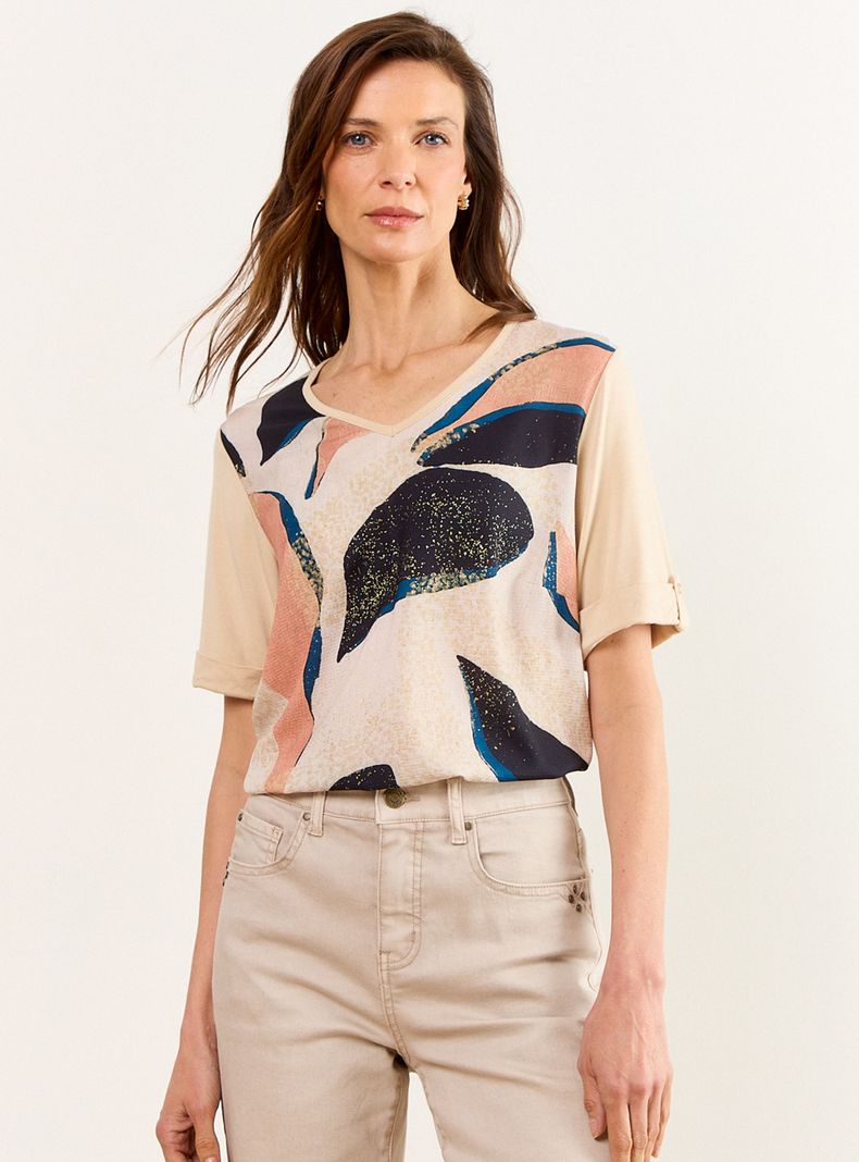 Polera Tela Estampada