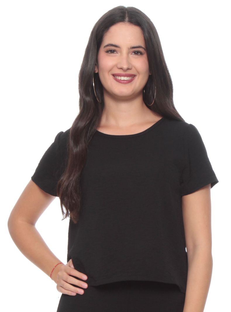 Blusa Manga Corta Escote Redondo
