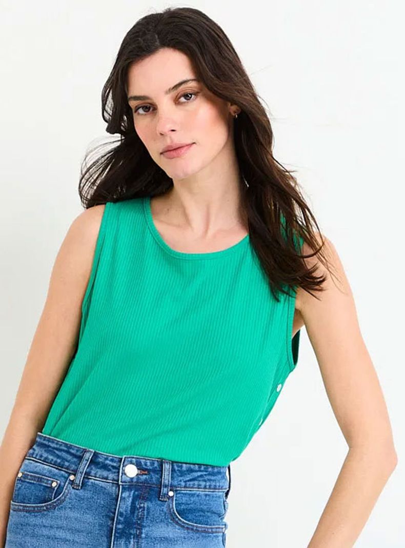 Polera Rib Cuello Redondo