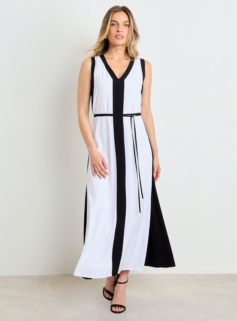 Vestido Bicolor Largo
