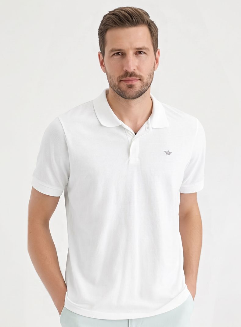 Polera Manga Corta Cuello Polo Pique Botones