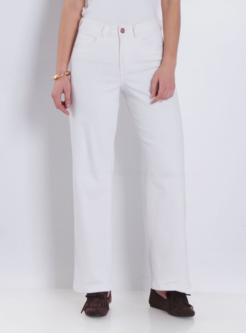 Jeans Wide Leg Pinza Costado Secret