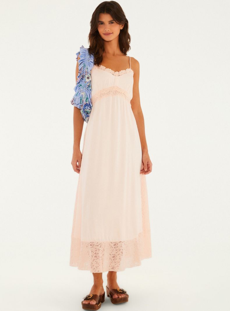 Vestido Midi Detalle Encaje