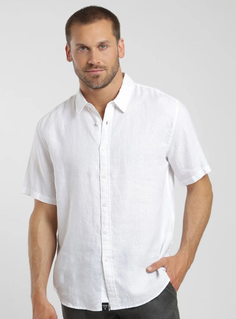 Camisa Cam Manga Corta H Lino