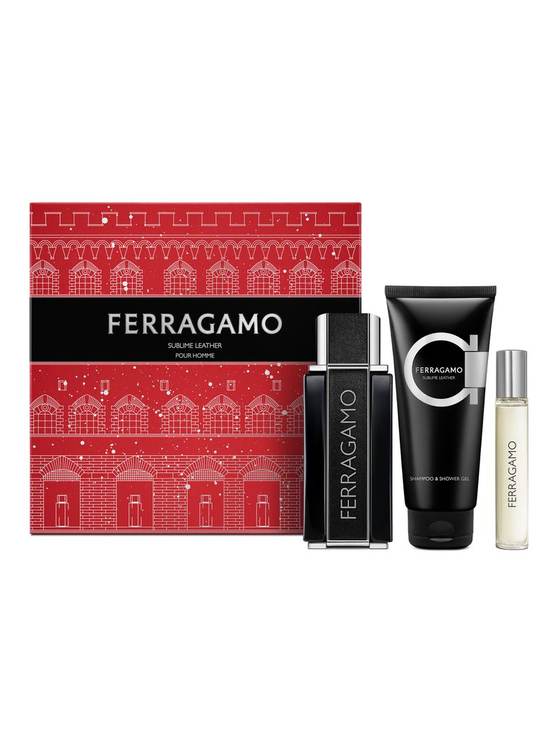 Set de Perfume Sublime Leather EDP Hombre 100 ml + Gel de Ducha 50 ml + Travel Size 10 ml