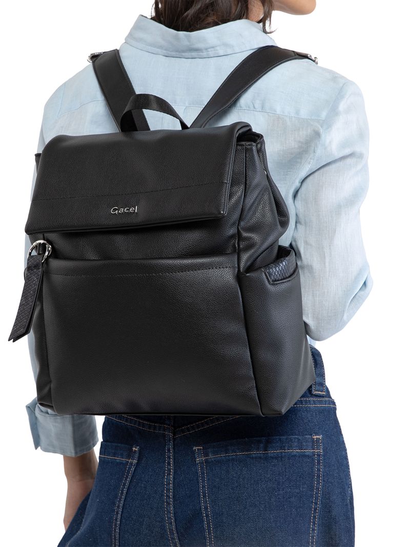 Mochila urbana Sintético Negro Grande