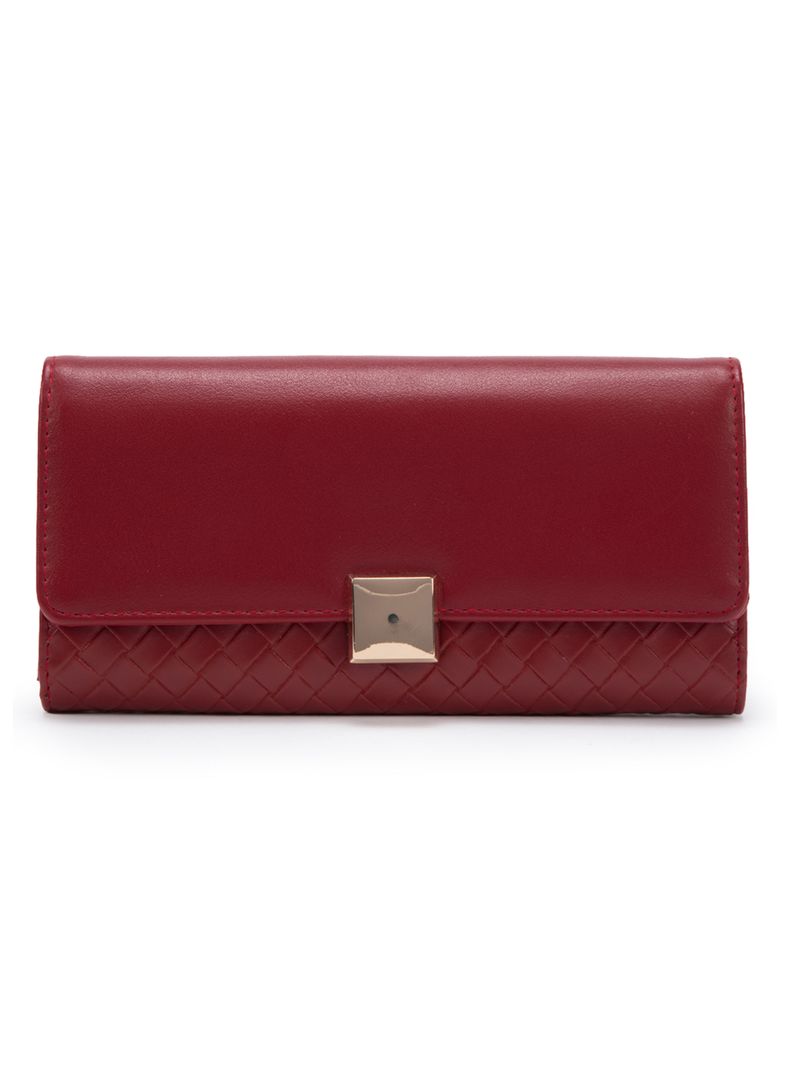 Billetera Sintético Rojo Grande