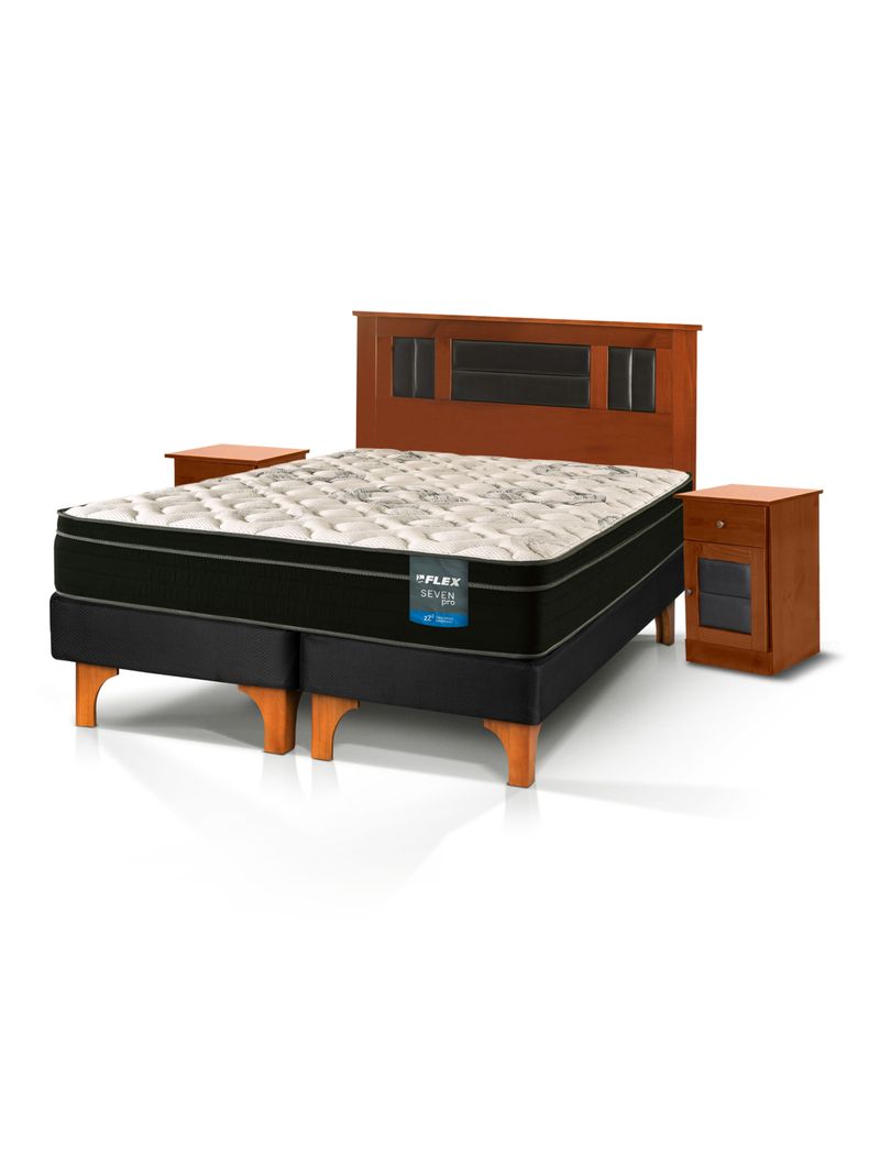 Cama Europea Seven Pro King + Set Lorraine