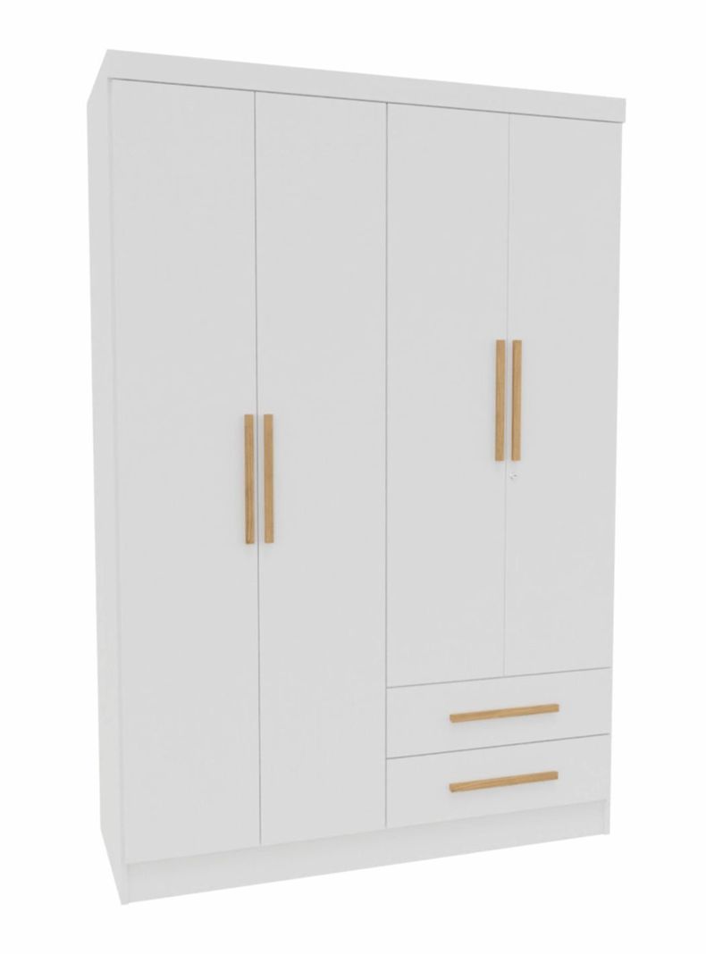 Clóset Josefa 4 Puertas 2 Cajones Blanco