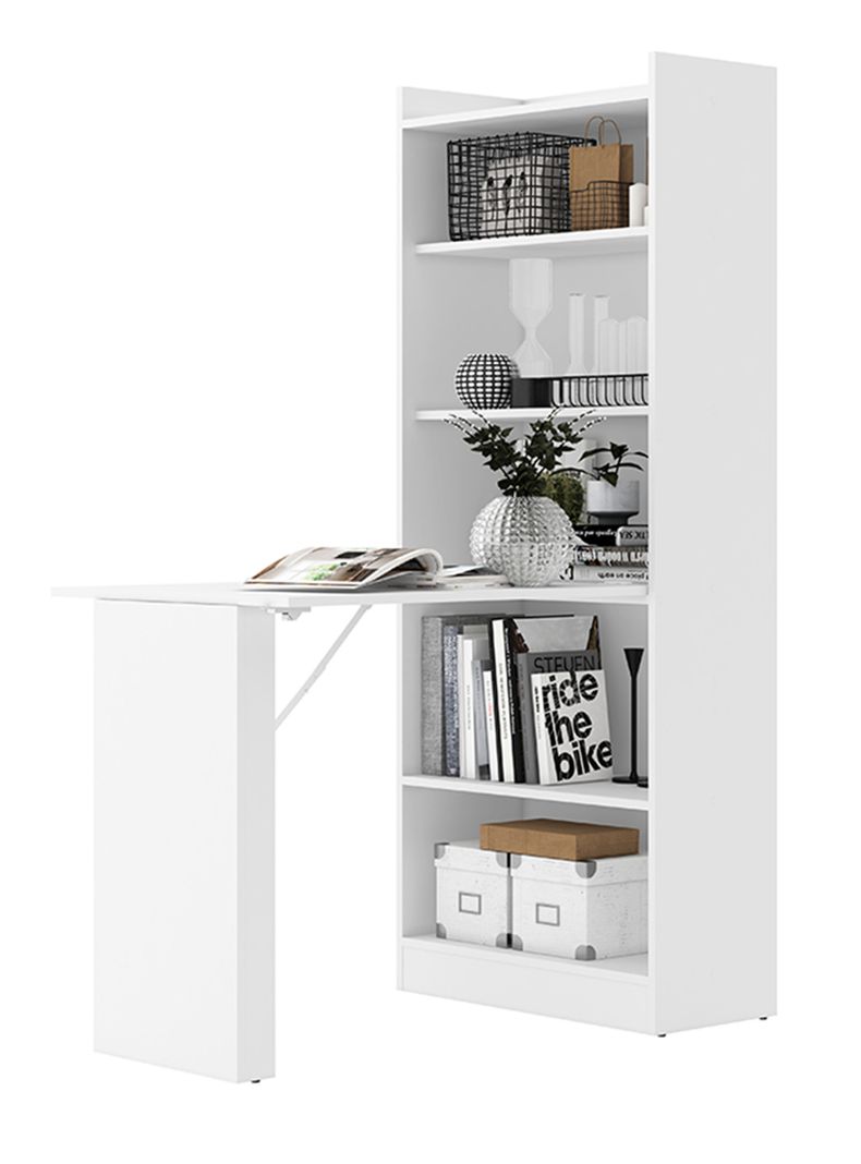 Armario Practic 5 Repisas con Mesa Retractil Blanco