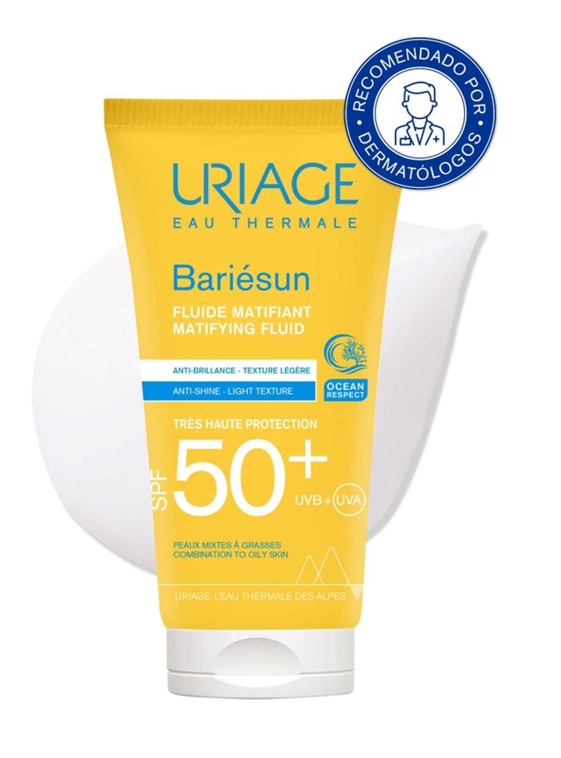 Protector Solar Bariésun Fluido Matificante SPF50+ 50ml Uriage