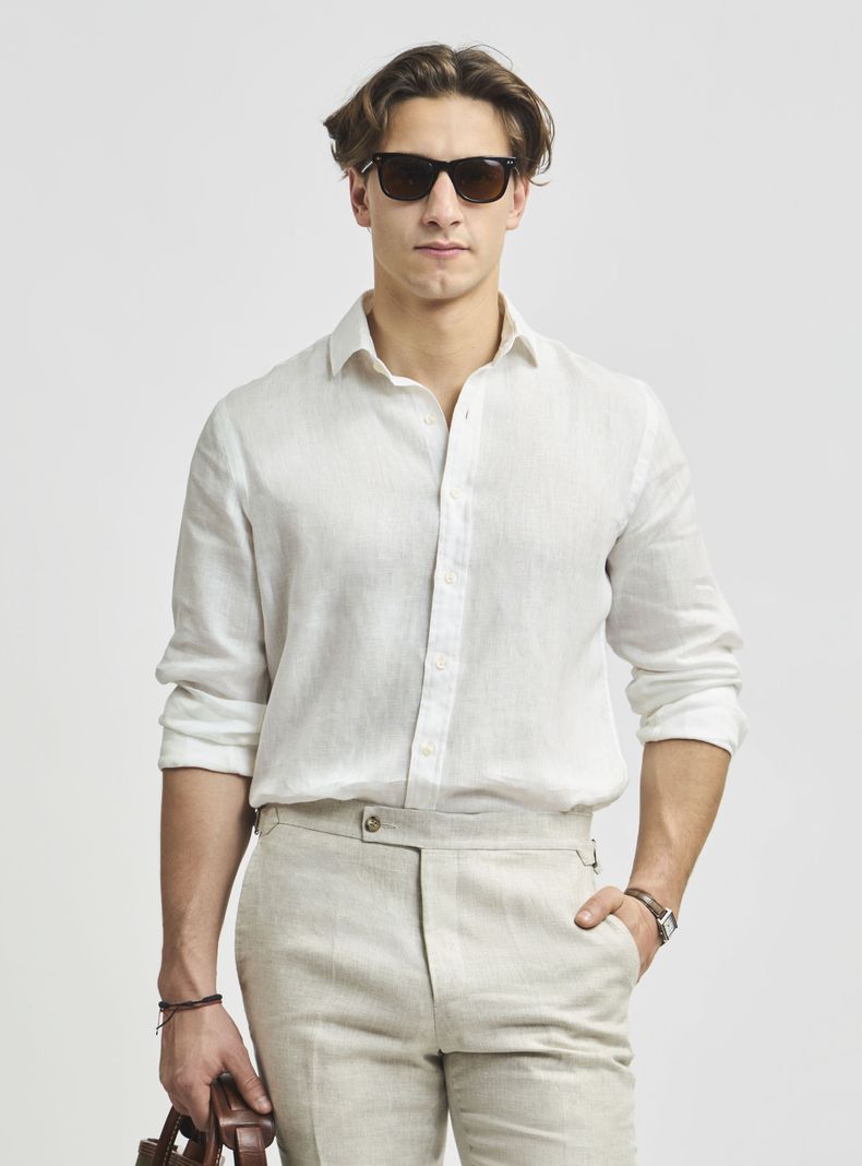 Camisa Sport Lisa Manga Larga Crosby Weekend Lino