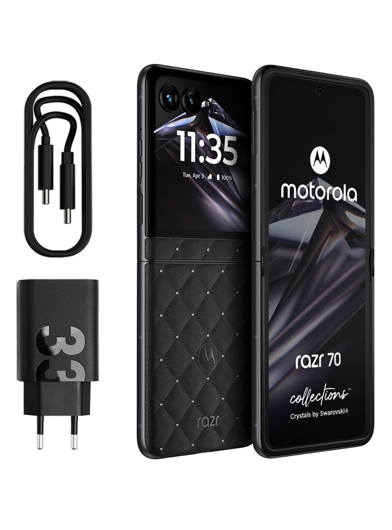 Smartphone Razr 70 Swarovski 5G 256GB 6.9'' Negro Liberado