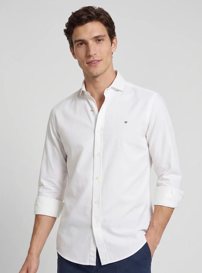 Camisa Manga Larga Algodón Botones