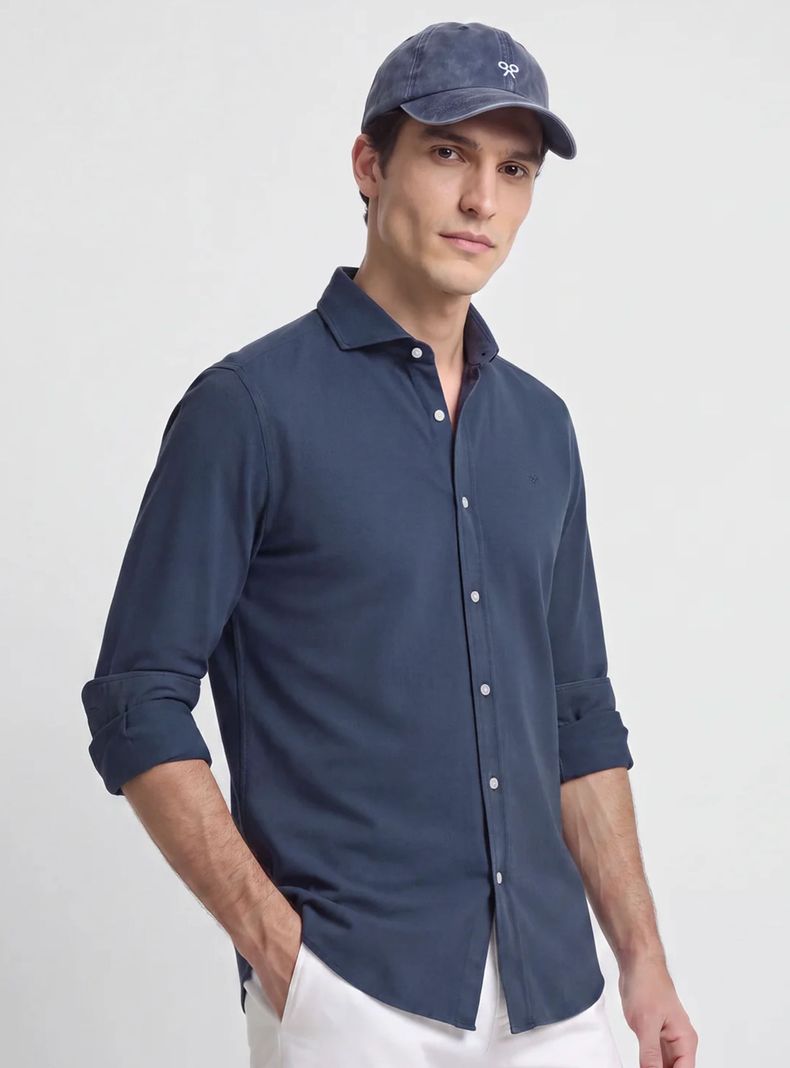 Camisa Manga Larga Botones Algodón