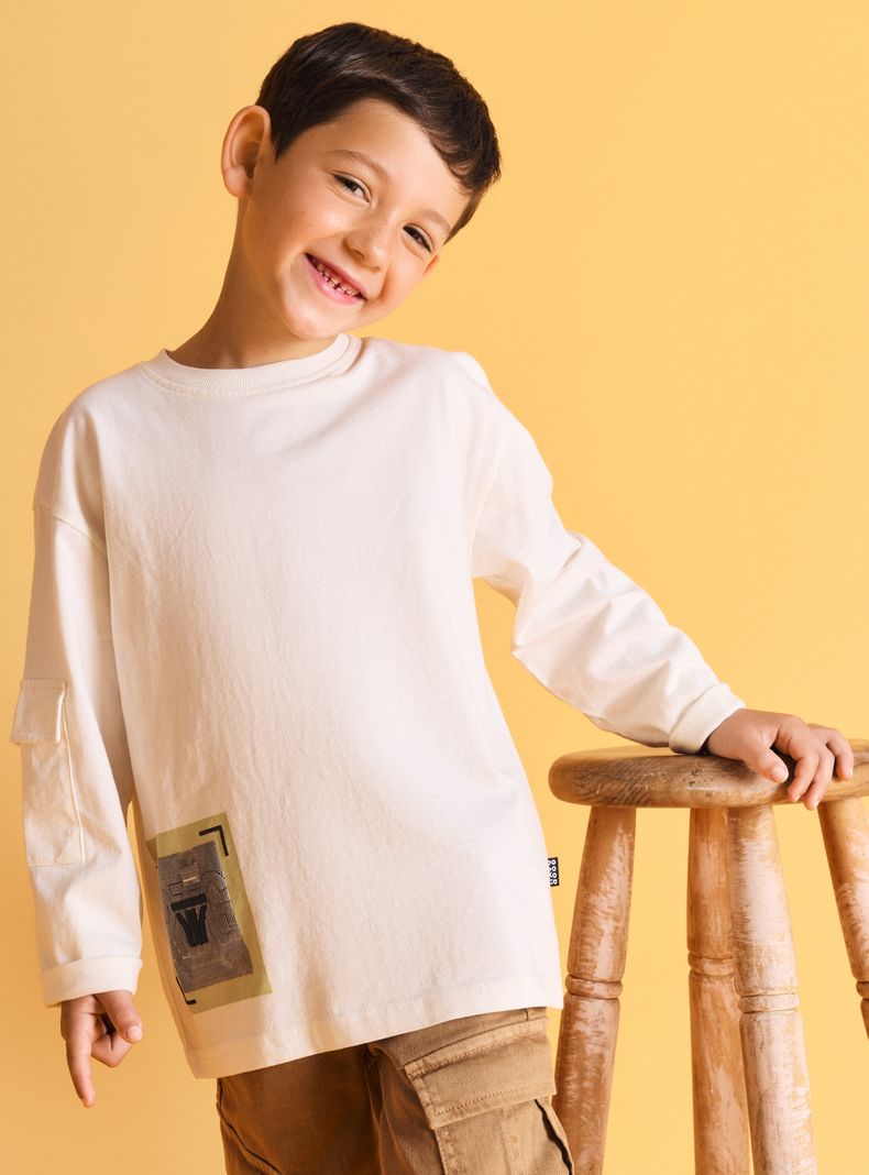 Polera Estampado Flock a $1.990