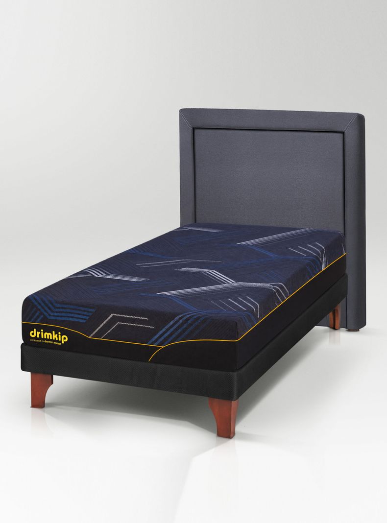 Cama Europea Híbrido Ultra 1.5 Plazas Plus + Respaldo