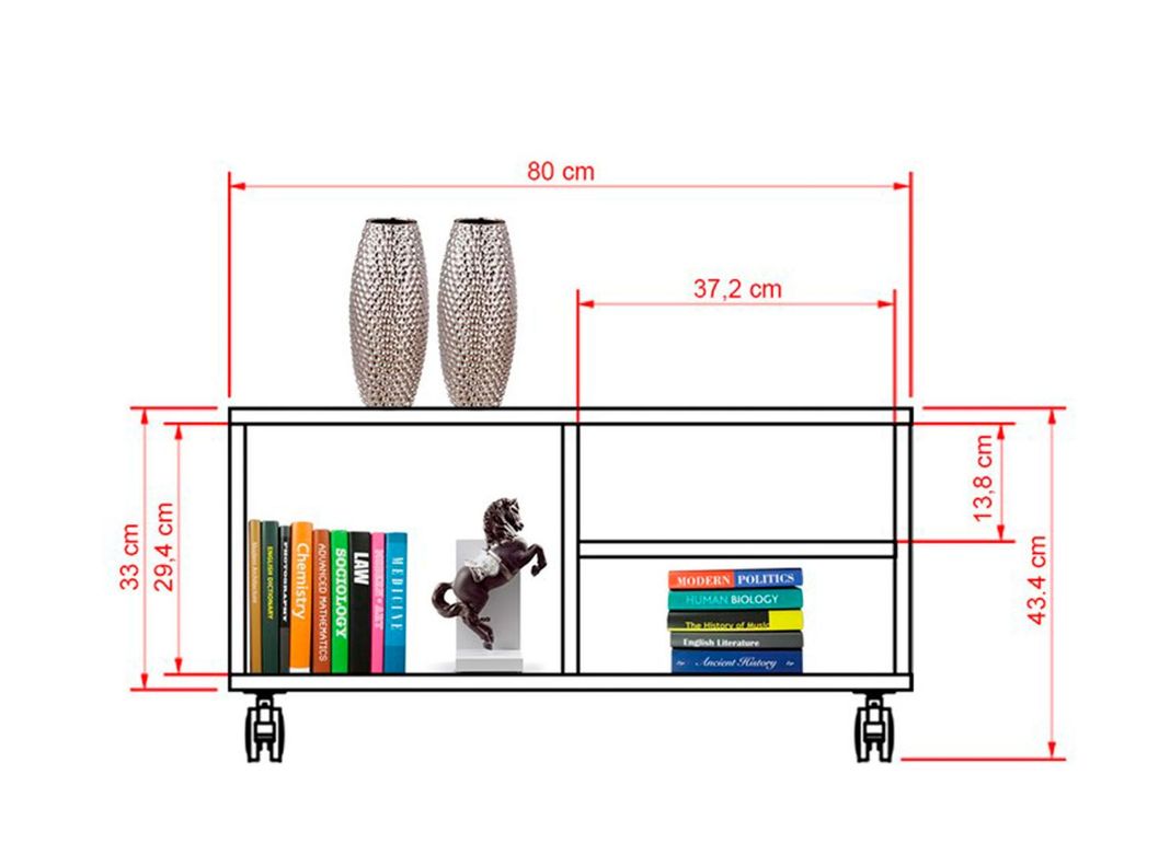 Estante 55'' + Arrimo + Mesa de Centro Classic-4
