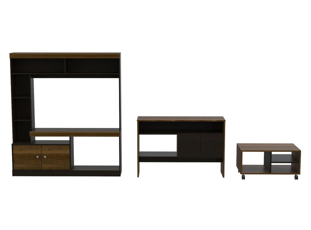 Estante 55'' + Arrimo + Mesa de Centro Classic-0