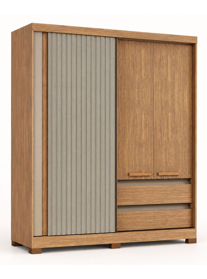 Clóset 3 Puertas 2 Cajones con Puerta Corredera Cóndor