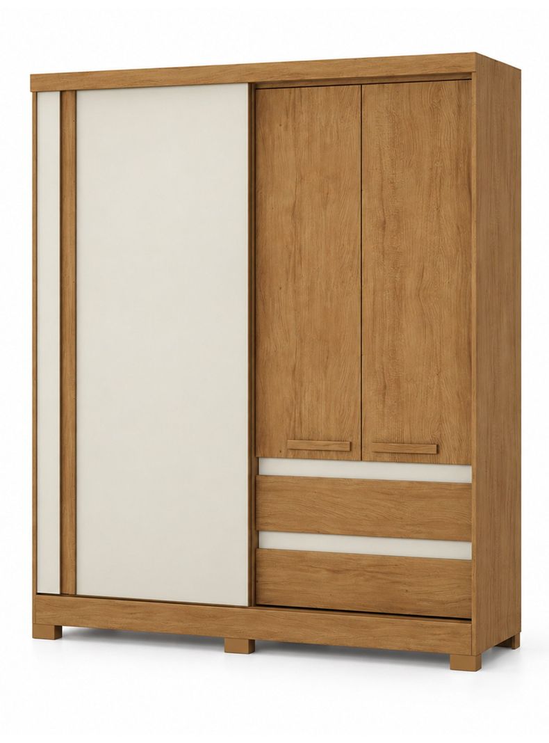 Clóset 3 Puertas 2 Cajones con Puerta Corredera Beige Cóndor