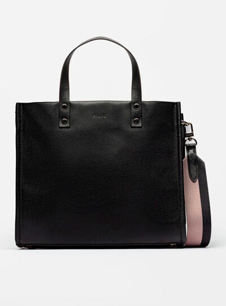 Cartera de Mano Capri Cuero con Strap Bicolor