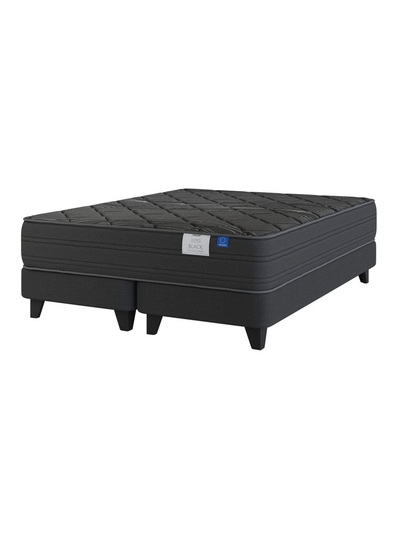 Cama Europea Súper King Black Base Dividida