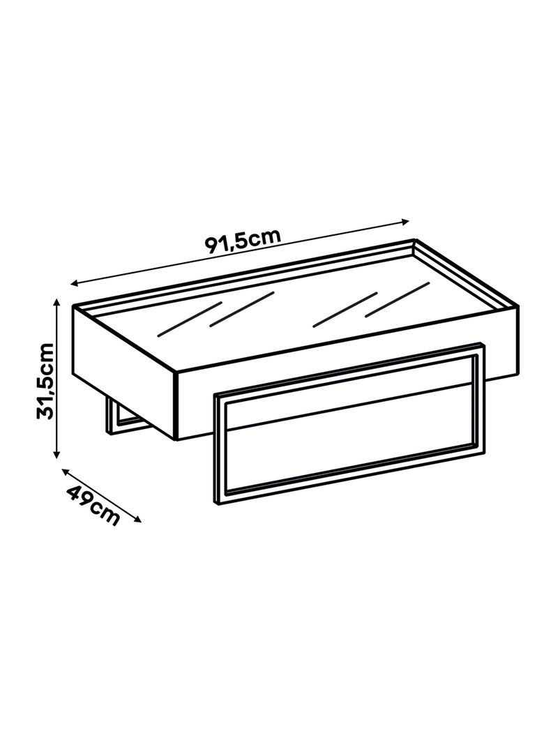 Mesa de Centro Pilar 91.5x49 cm-1