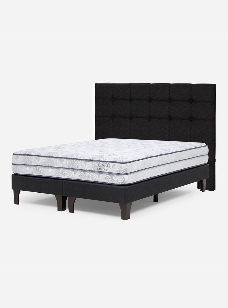 Cama Europea Autonomy Sky Súper King + Respaldo Oscuro