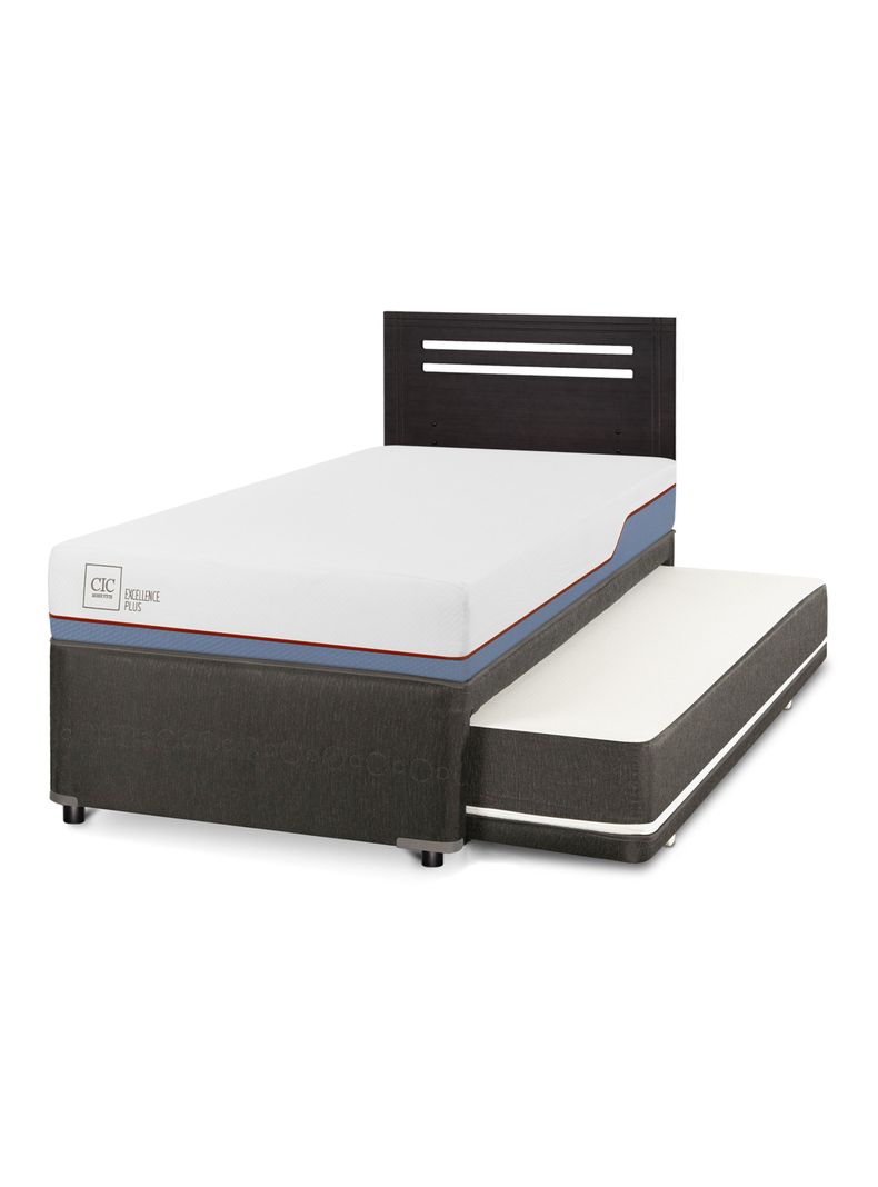 Diván Excellence Plus Black 1.5 Plazas Respaldo Múnich Negro