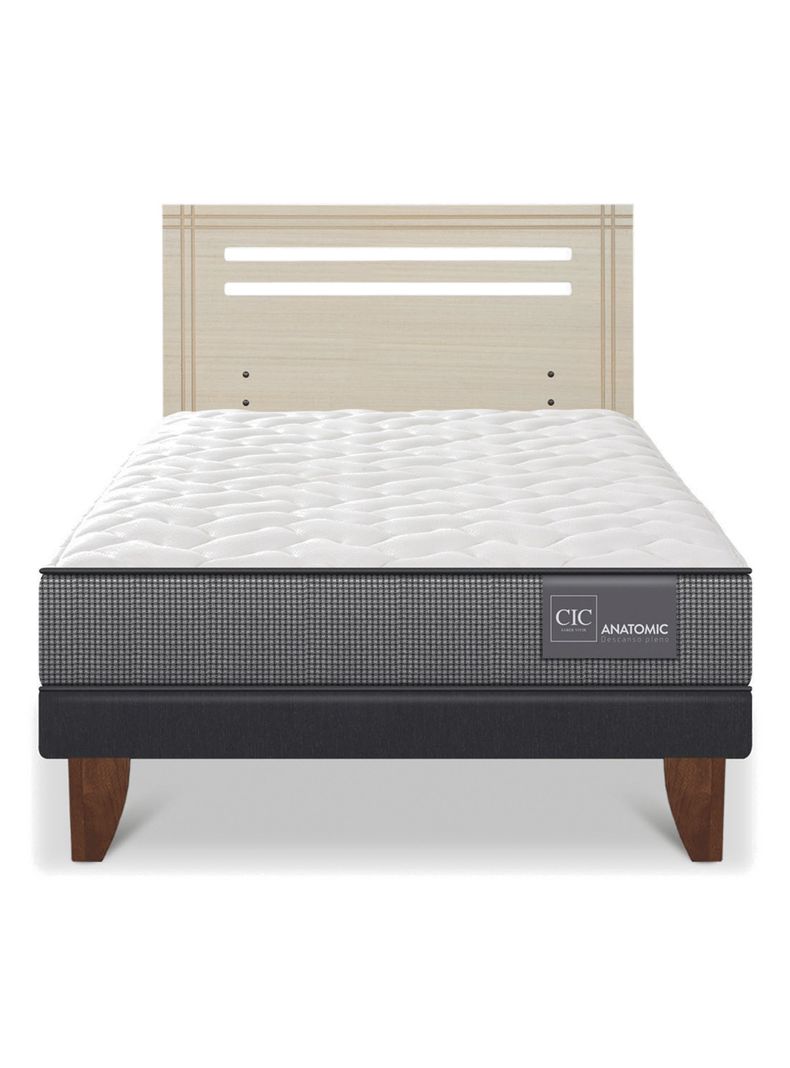 Cama Europea Anatomic 1.5 Plazas + Respaldo Munich Alpino-2