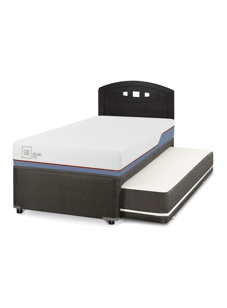Diván Excellence Plus Black 1.5 Plazas Respaldo Gales Negro