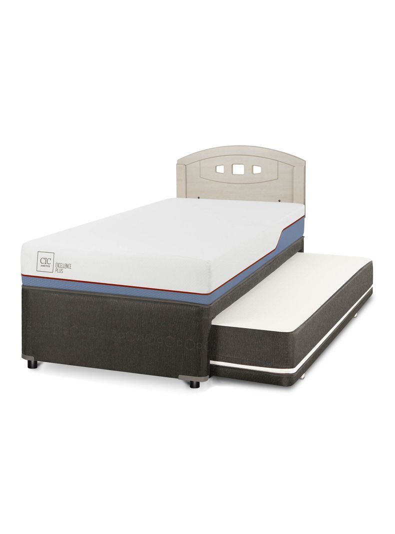 Diván Excellence Plus Black 1.5 Plazas Respaldo Gales Alpino