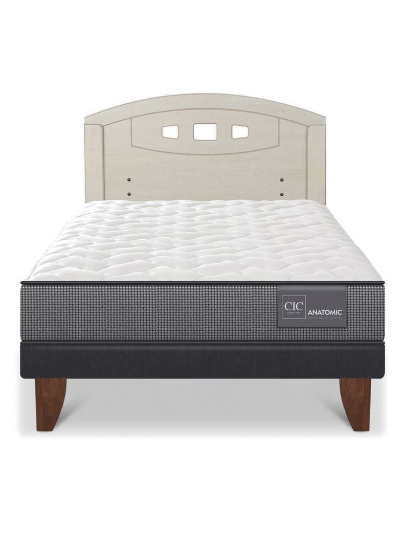 Cama Europea Anatomic 1.5 Plazas + Respaldo Gales Alpino-2