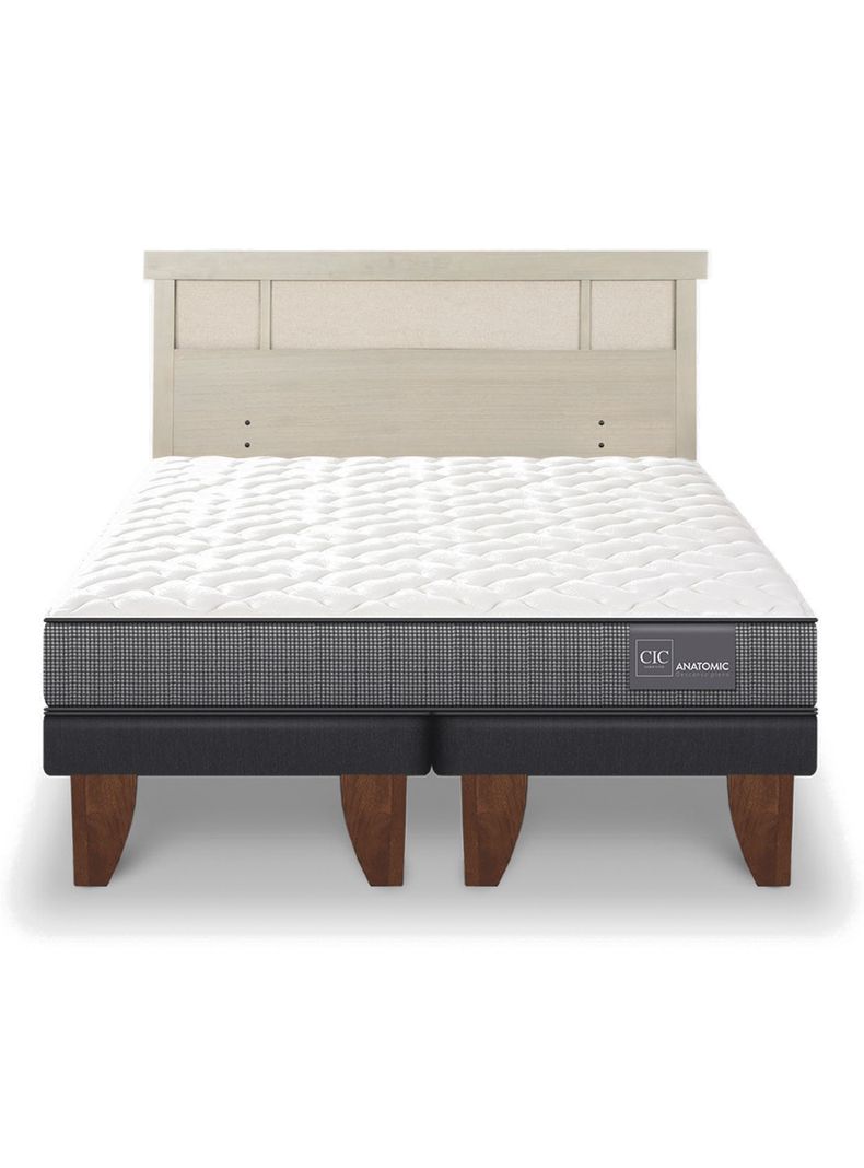 Cama Europea Anatomic King + Respaldo Dublín Alpino-2