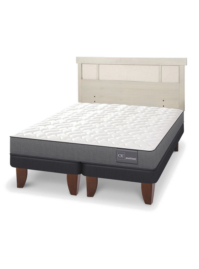Cama Europea Anatomic King + Respaldo Dublín Alpino-0