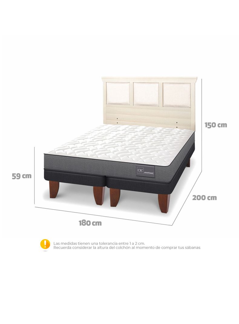 Cama Europea Anatomic King + Respaldo Torino Alpino-1