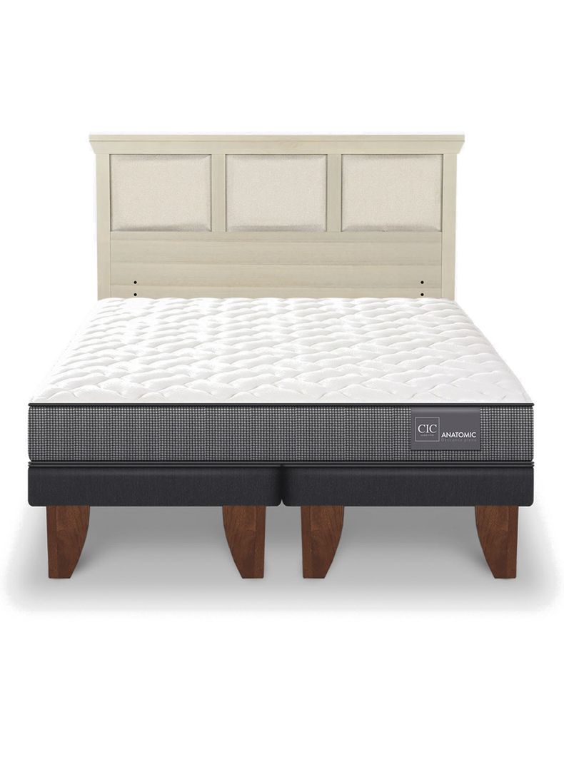 Cama Europea Anatomic King + Respaldo Torino Alpino-2