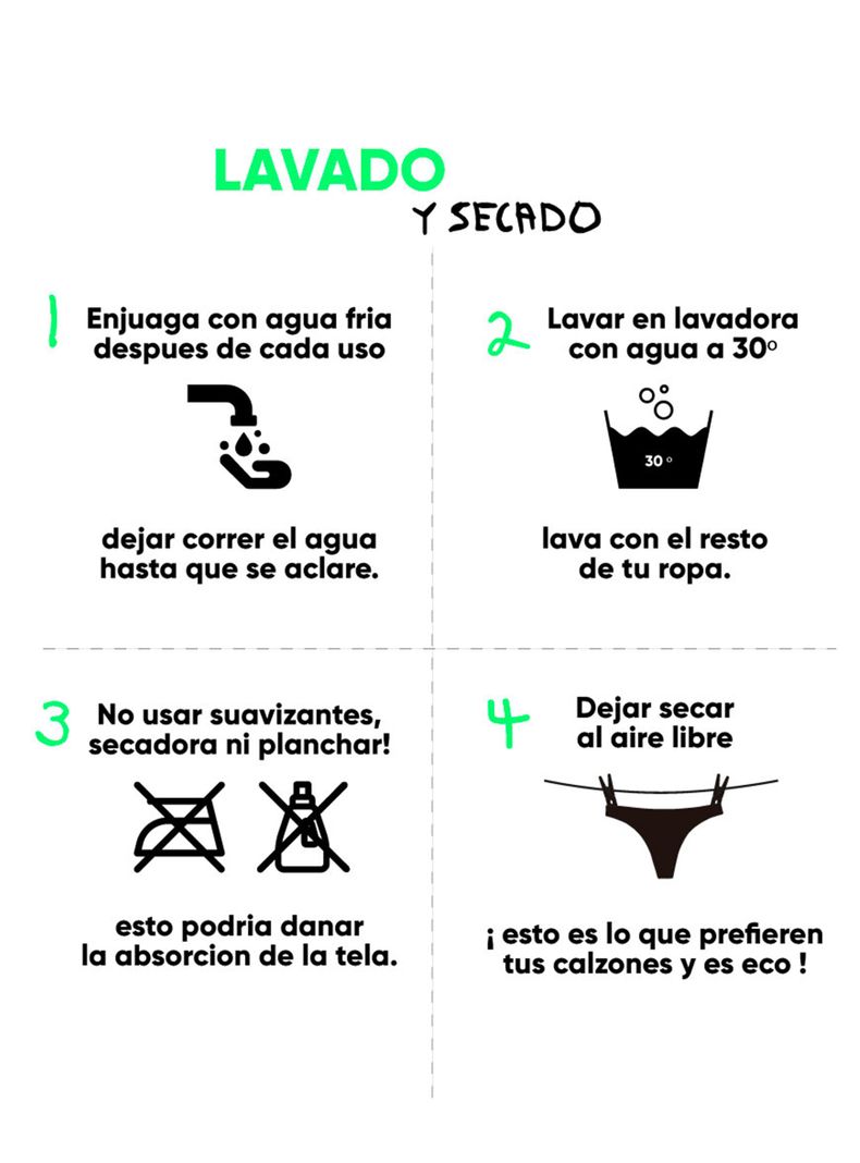 Calzón Menstrual Seamless sin Costuras Flujo Moderado-4