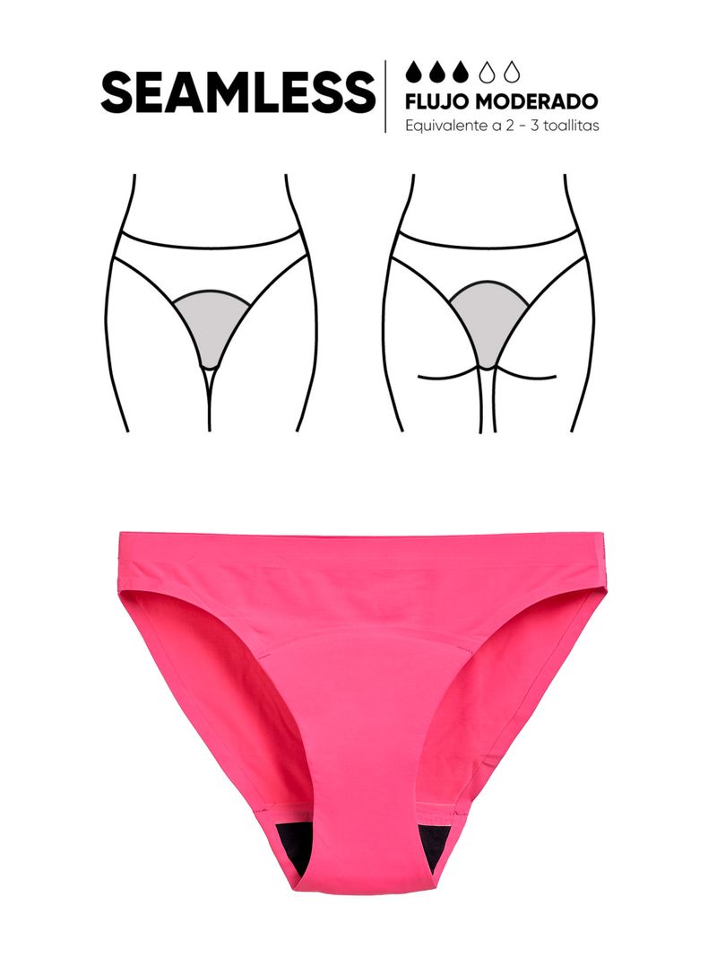 Calzón Menstrual sin Costuras Flujo Moderado-3