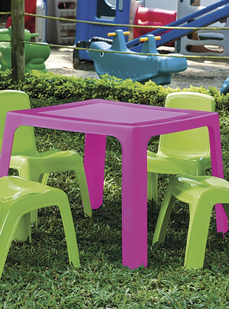 Mesa Infantil Rosa Rimax-3