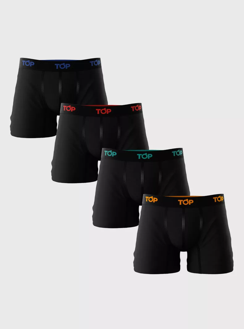 Pack 4 Boxer Algodon Color