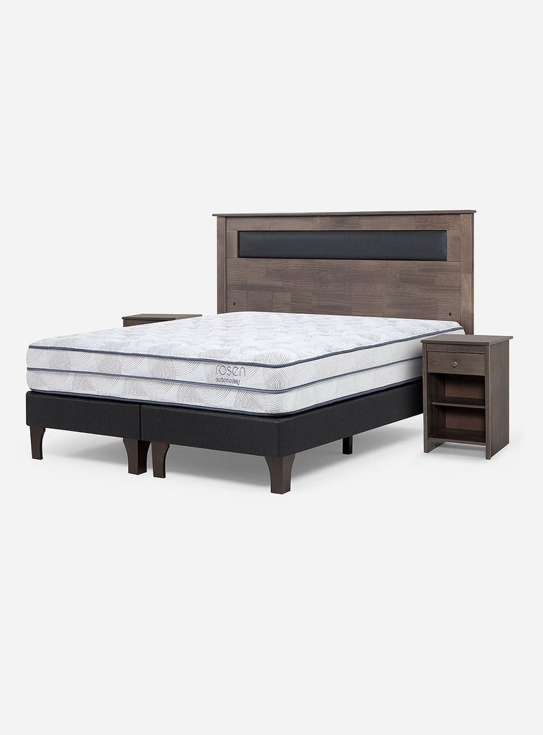 Cama Europea Autonomy King Veladores + Respaldo