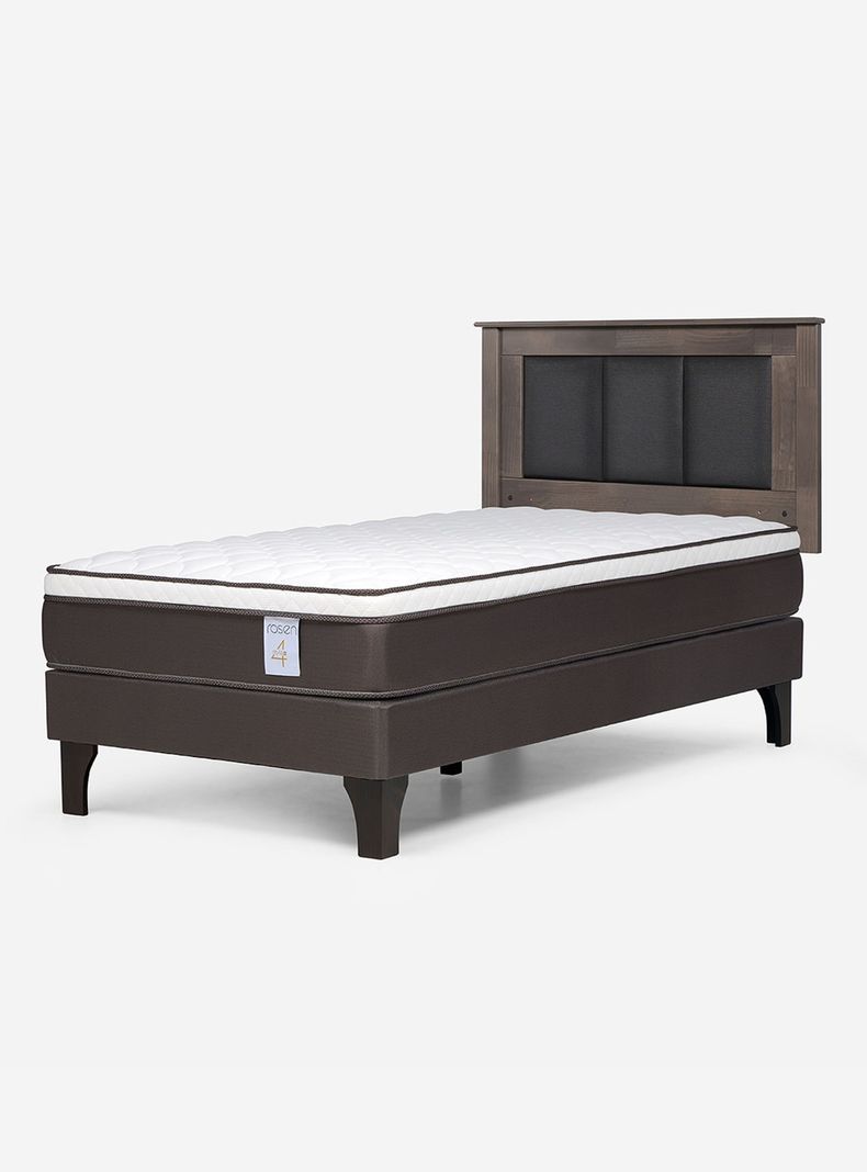 Camas Europeas New Style 4 Plus 1.5 Plazas Respaldo