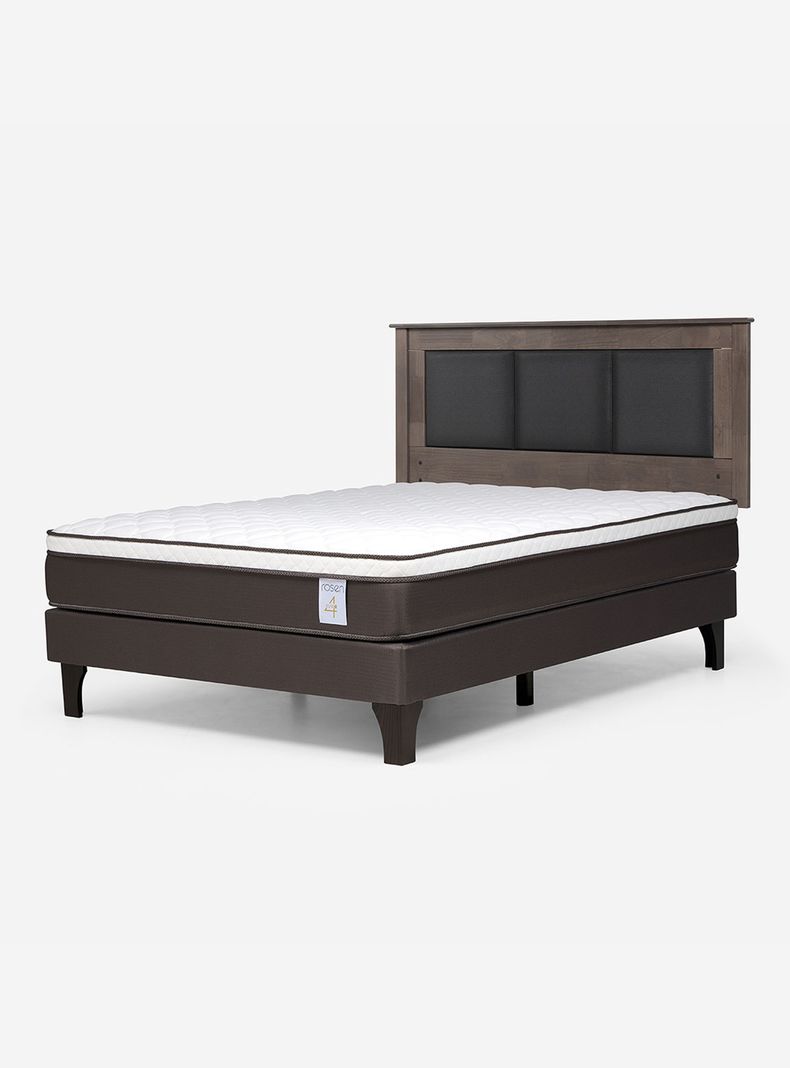 Cama Europea New style 4 plus 2 Plazas x200 cm Base Dividida + Respaldo
