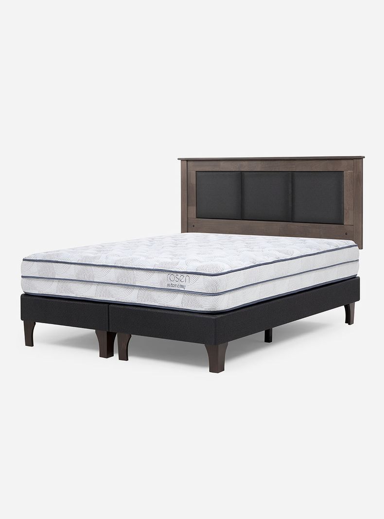 Cama Europea Autonomy 2 Plazas Base Dividida + Respaldo