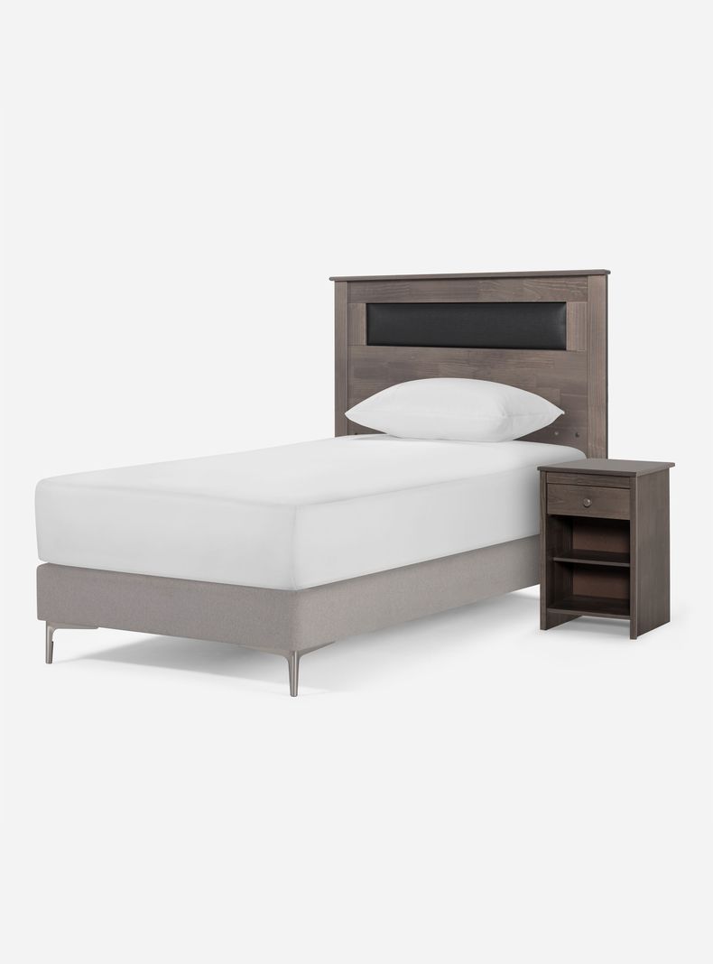 Set de Muebles Ferrara 1.5 Plazas Gris-2