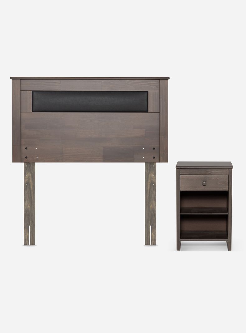 Set de Muebles Ferrara 1.5 Plazas Gris-0